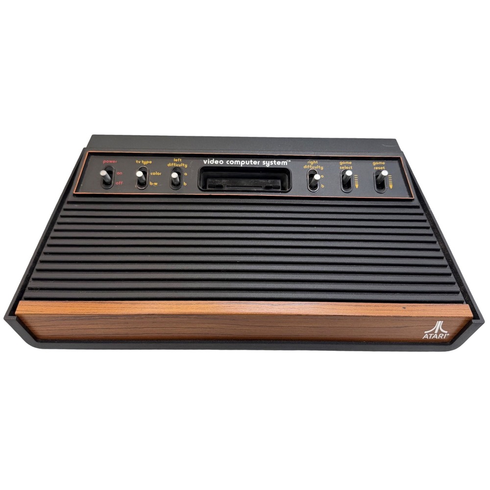 Atari 2600 Video Computer System 4-Switch Vintage Game Console Only - UNTESTED